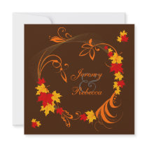 Autumn Flourish Wedding Invitation