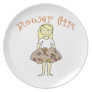 Autumn Flower Girl Party Plates