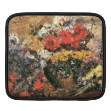 Autumn Flowers by Lovis Corinth Sleeve For iPads