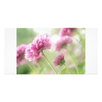Autumn flowers custom photo card