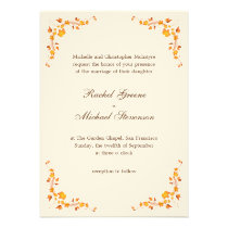 Autumn Foliage Wedding Invitation 5 x 7 Card invitations