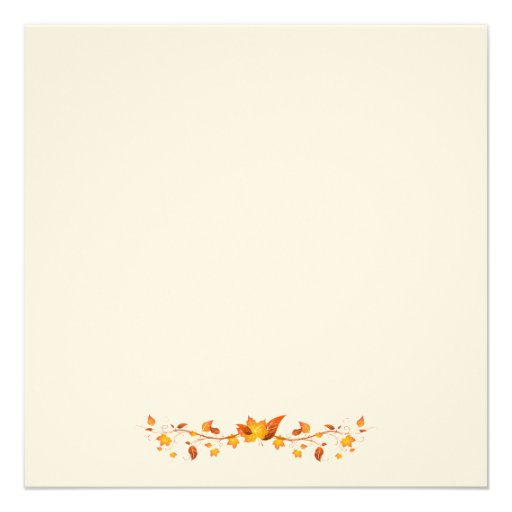 Autumn Foliage Wedding Invitation Card