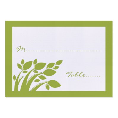 Autumn Foliage Wedding Place Card Large Business Card