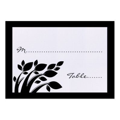 Autumn Foliage Wedding Place Card Large Business Card