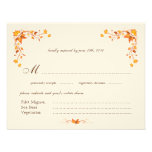 Autumn Foliage Wedding RSVP Card with Envelope Custom Announcements