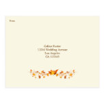 Autumn Foliage Wedding RSVP Postcard