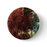 Autumn Forest By Busch Wilhelm (Best Quality) Pinback Button