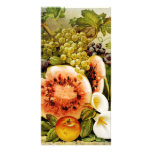 Autumn Fruits Watermelon Grapes Peaches Photo Greeting Card