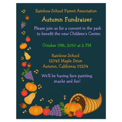 Autumn Fundraiser Flyer Invitation by nyxxie