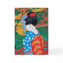Autumn Geisha Greeting Card