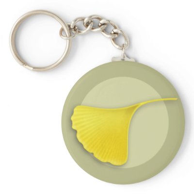 Autumn Ginkgo Leaf Keychain by jamieco