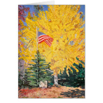 Autumn Ginkgo Tree Card cards