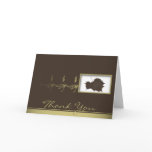 Autumn Glamour in Chocolate Brown and Gold Greeting Cards
