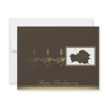 Autumn Glamour on Choclate Brown and Gold Personalized Invite