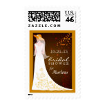 Autumn Gold Bridal Shower Invitation Stamps