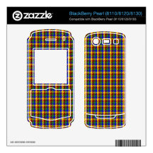 Autumn Gold Check BlackBerry Pearl Decal