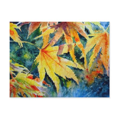 Autumn Gold Post Cards by RSHarts