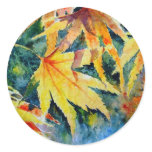 Autumn Gold Round Sticker