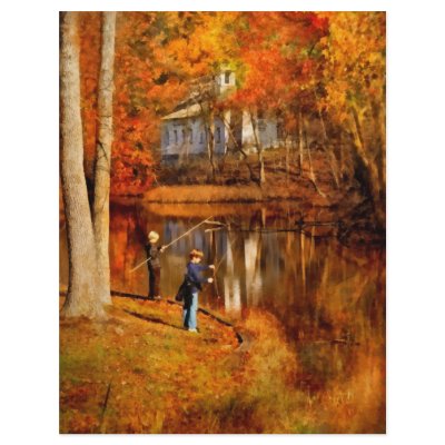 Autumn - Gone Fishing Personalized Flyer by suburbanscenes