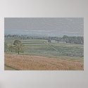 Autumn Grains & Amish Farm Road posters