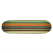Autumn Grass Stripes Skate Board