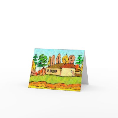 Autumn Greetings Card by Quequay