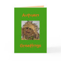 Autumn, Greetings Card-Scarecrow Design