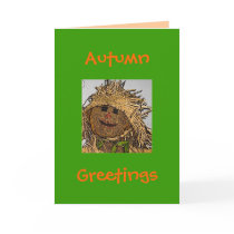 Autumn, Greetings Card-Scarecrow Design by pammys Autumn, Greetings Card-Scarecrow Design