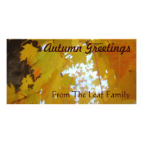 Autumn Greetings Custom Photo Card