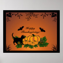 autumn, Happy Thanksgiving ! Posters