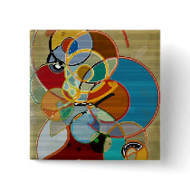 Autumn Harvest - Abstract Pinback Buttons