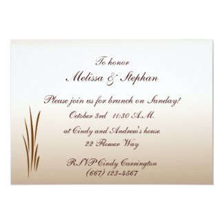 Autumn Harvest Wedding Brunch 5x7 Paper Invitation Card