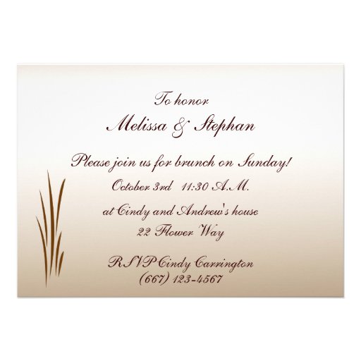 Autumn Harvest Wedding Brunch Invite