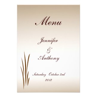 Autumn Harvest Wedding Menu