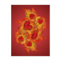 Autumn Hearts Postcard by Jaenne Autumn Hearts Postcard