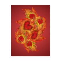 Autumn Hearts Postcard