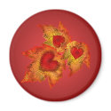 Autumn Hearts Red Magnet by Jaenne Autumn Hearts Red Magnet