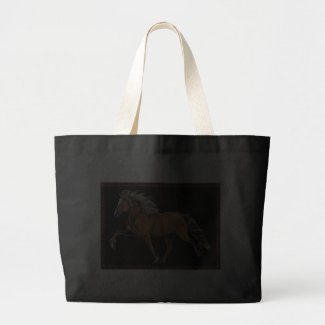 icelandic horse art canvas tote bag