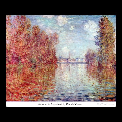 Autumn in Argenteuil by Claude Monet Posters