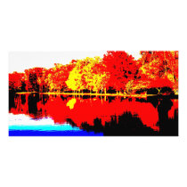 Autumn in Primary Colors Photo Card