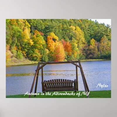 Autumn in the Adirondacks of NY Print or Poster by nhmgifts