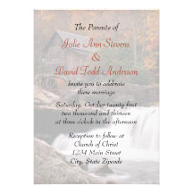 Autumn In The Country Wedding Custom Invitation