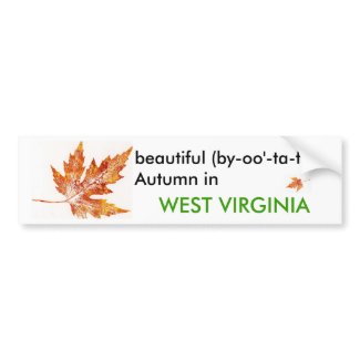 Autumn in West Virginia Bumper Sticker bumpersticker