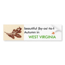 Autumn in West Virginia Bumper Sticker bumper stickers by robertfaggartist Autumn in West Virginia Bumper Sticker bumper stickers