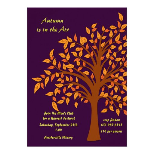 Autumn is in the Air Invitation (front side)