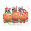 Autumn is the Cat's Meow Postcard postcard