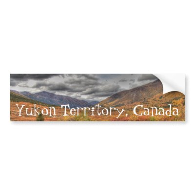 Autumn Journey; Yukon Territory Souvenir Bumper Stickers by Picture_Imperfect