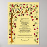 Autumn ketubah with Tree of Life -B Poster