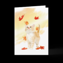 Autumn Kitten Card by Rockangel1 Autumn Kitten Card
