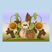 Autumn Kitty Poster posters